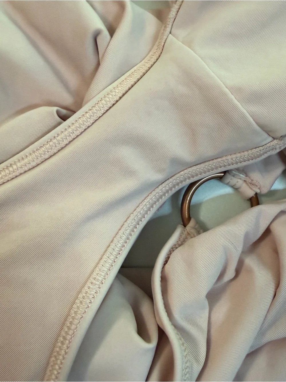 Aerie Plunge Side Ring One Piece Swimsuit in Light Pink. Women’s XL